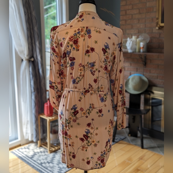 Joe Fresh Long Sleeve Floral Print Dress Size Small - Picture 6 of 8
